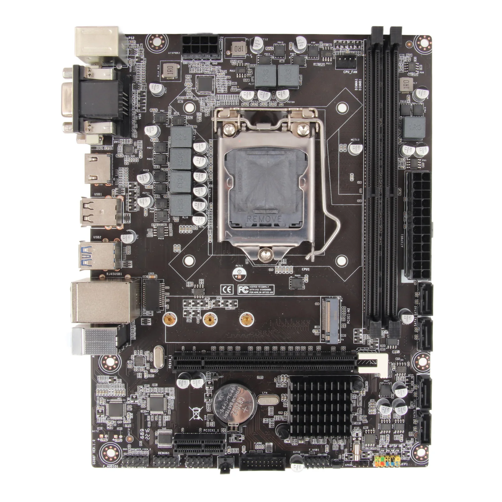 Placa base H310 LGA 1151 compatible con Max32GB DDR4/NVME M.2/SATA 6GB/USB 3,0/1000M tarjeta de red/PCIE/HMDI/DVI/VGA