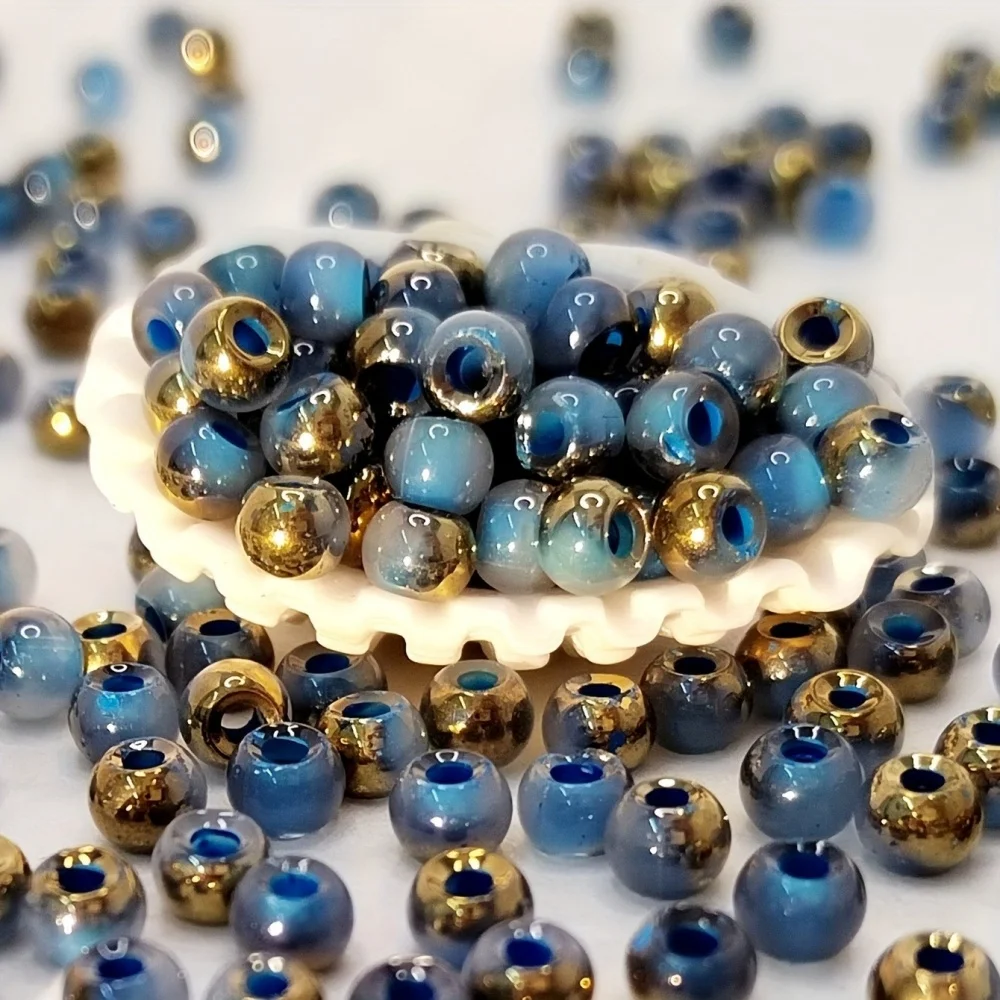 130pcs DIY handmade jewelry materials with round beads, colorful beading, accessories for making bracelets, earrings necklaces