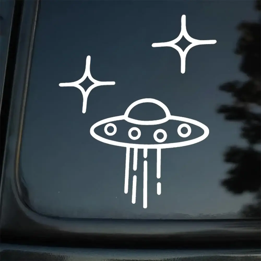 

1PC UFO Star Vinyl Car Sticker, Waterproof and Durable Decal for Bumper, Window, Body of Car, Truck, Motorcycles, Laptops