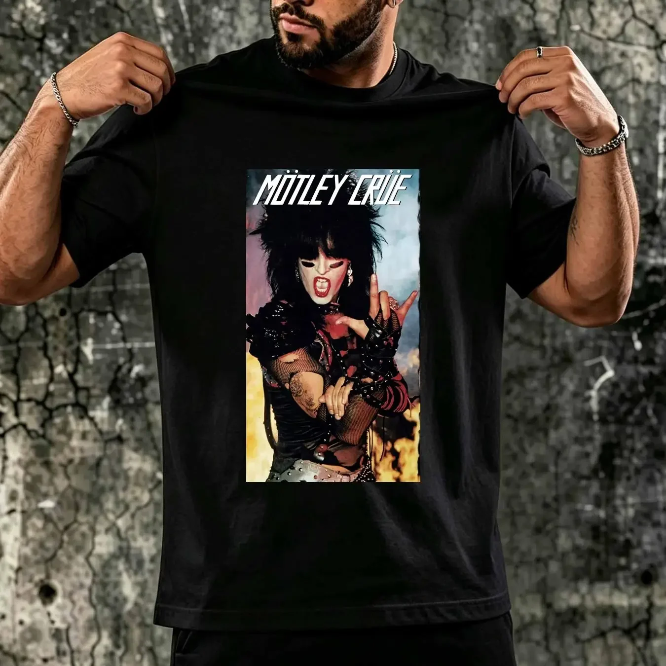 washed T Shirt Nikki Sixx Shout At The Devil Cotton S 2345XL vintage Washed Top For Everyday Wear Unisex Comfortable Versatile