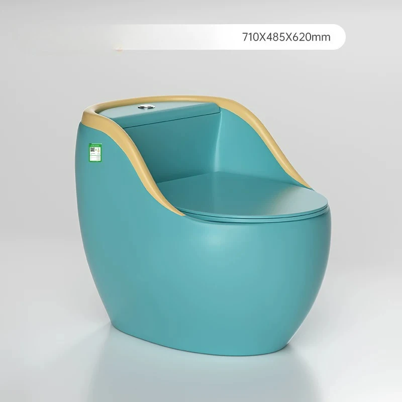 Toilet Large-diameter Siphon Toilet Egg-shaped Pumping Silent Five-star Hotel With The Same Color Toilet