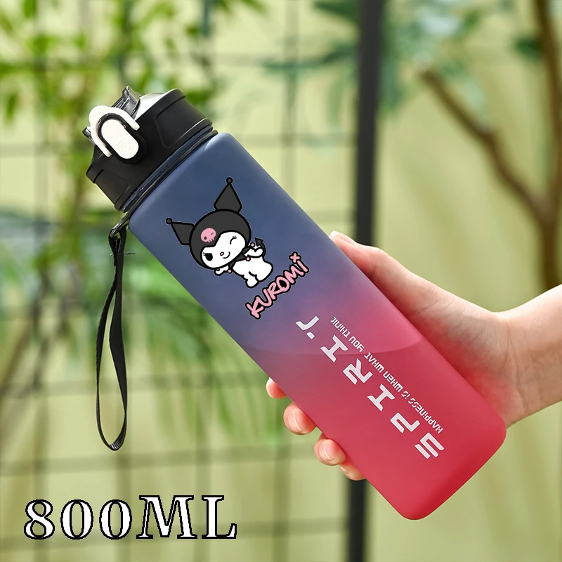 

Kawaii Kuromi Water Cup Sanrio Kawaii Anime Figure Water Bottle Large Capacity Leak Proof Sports Kettle Drinking Water Bottles