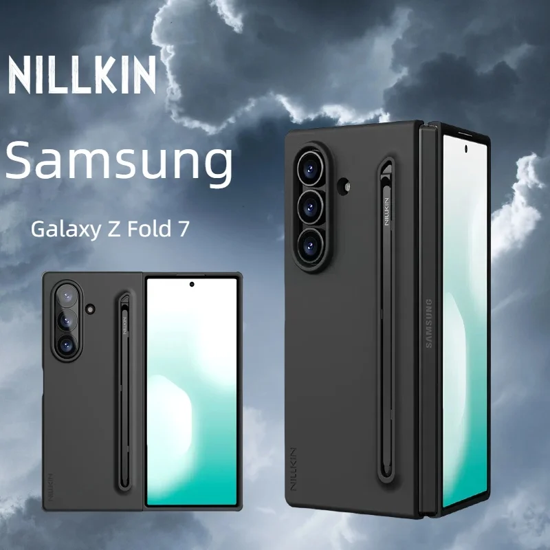 

NILLKIN для Samsung Galaxy Z Fold 7 5G Складной чехол со стилусом S-Pen, жидкий силиконовый чехол с защитой от отпечатков пальцев для Z Fold 7, чехлы