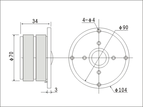 Original Kasun HL-139X 4\'\' Hi-Fi Series Coated Silk Dome Membrane Tweeter Speaker Driver Unit  6ohm/60W Fs=1500Hz D104mm