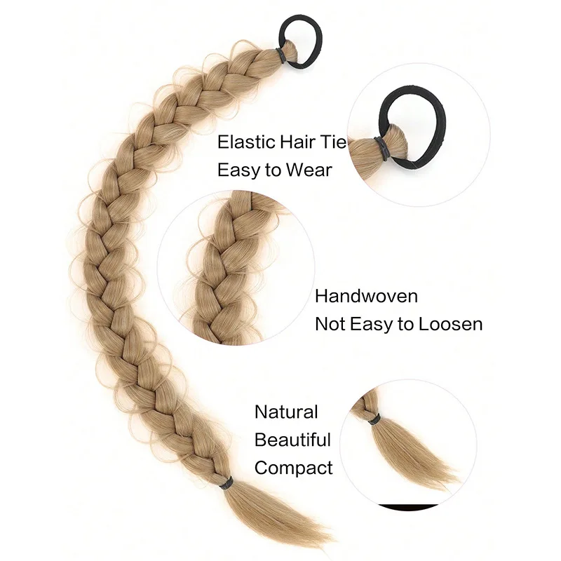 Long Box Braid Braided Hair Extensions Pre Looped Synthetic Hair Multiple Colors Heat Resistant Hairpieces For Women Daily Party
