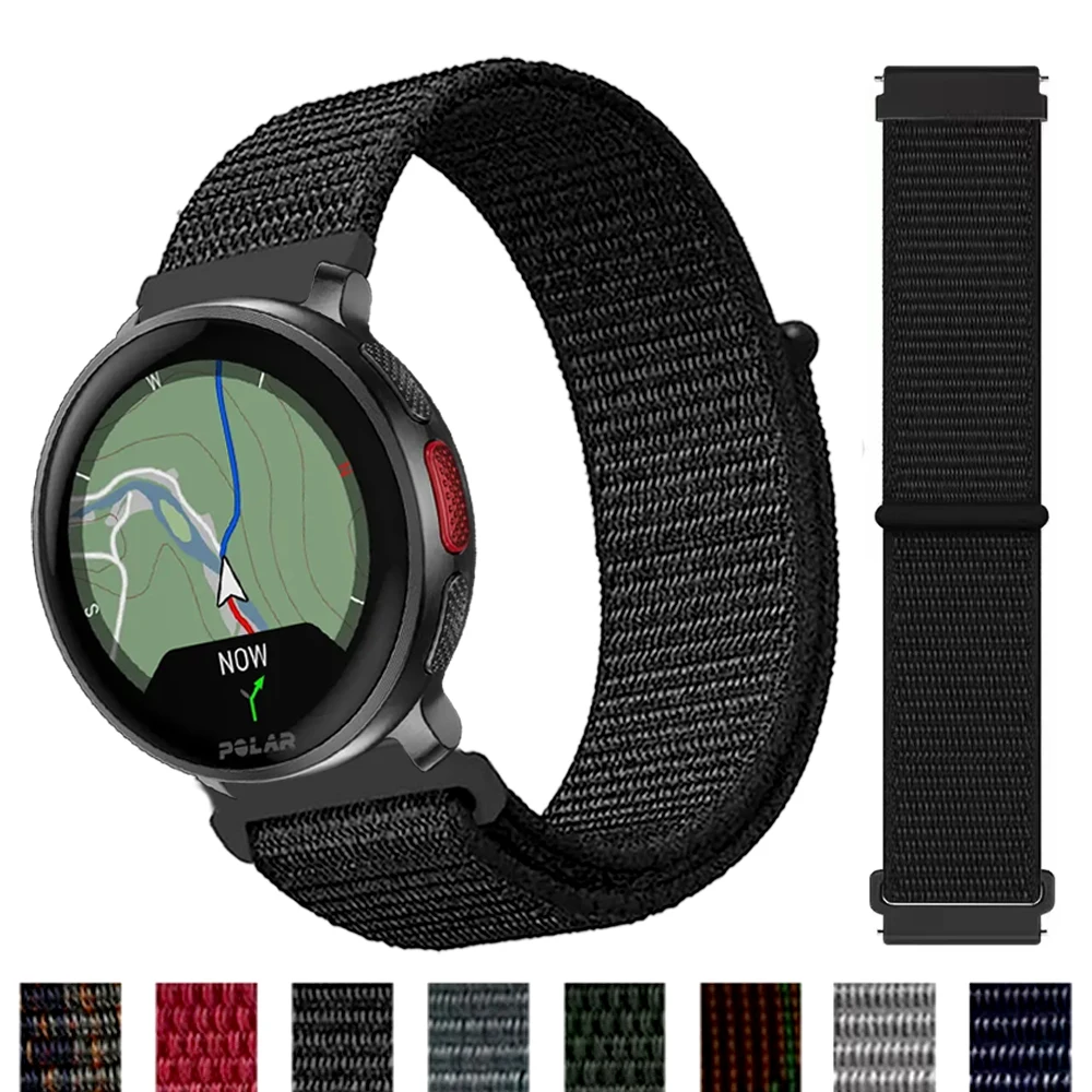 20mm 22mm Soft Loop Strap For Polar Ignite3 2/Pacer Pro/Unite Bracelet For Polar Vantage M3 M2 M/V3/Grit X2 Pro Titan Nylon Band