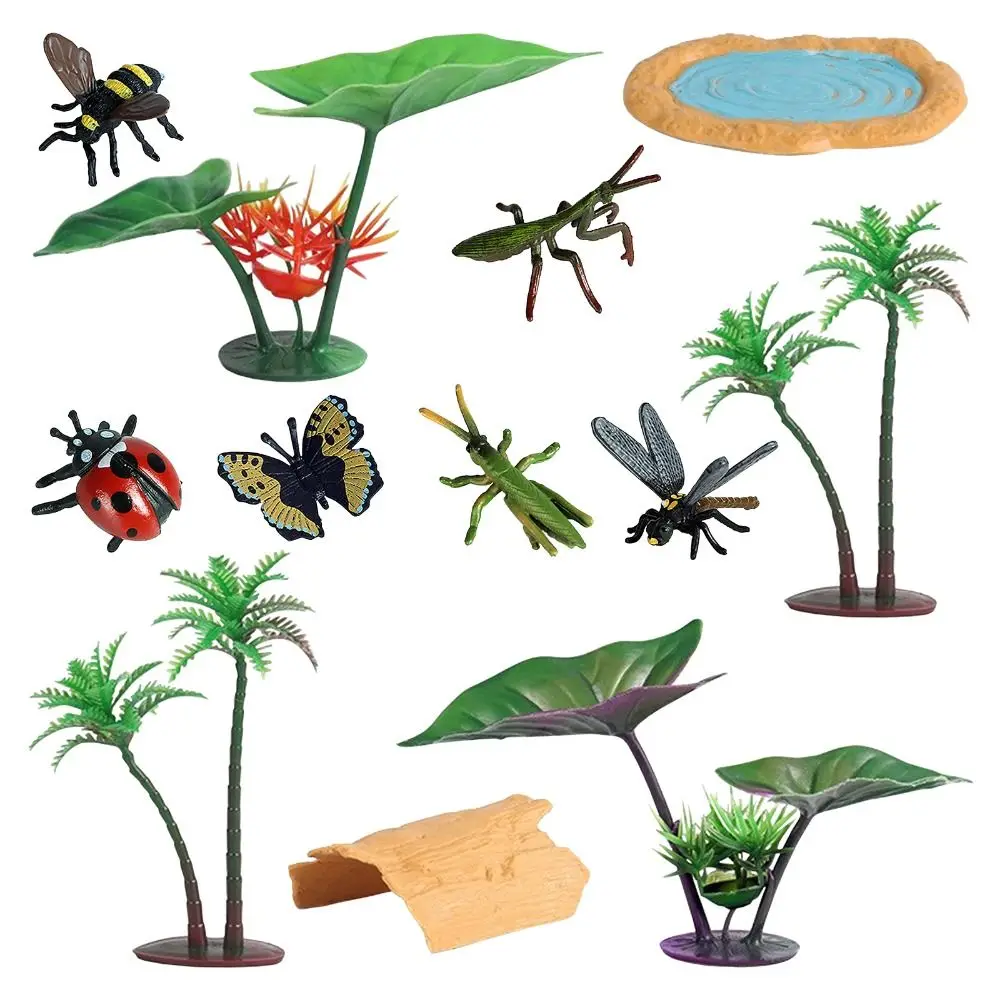 Party Decoration Trees Birthday Party Dragonfly Butterflies Cupcake Toppers Mantis Locust Cake Men