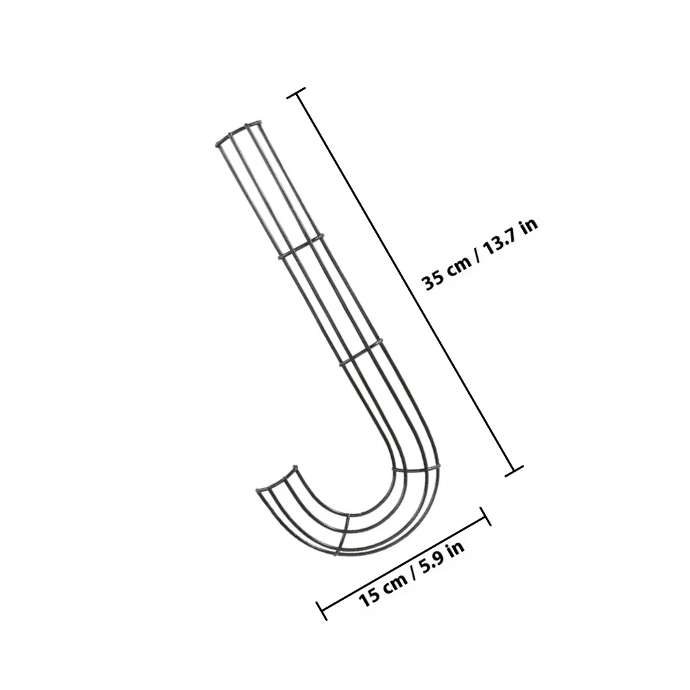 2 قطعة إكليل الحديد الإطار قصب الحلوى على شكل سلك معدني لتقوم بها بنفسك إكليل صنع أداة لعيد الميلاد حفلة ديكور حديقة المنزل