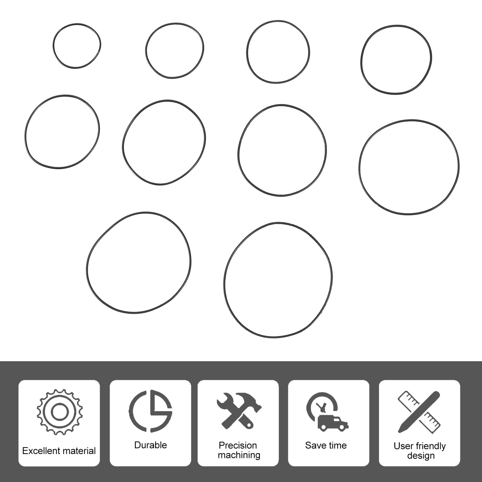 

200 Pcs Watch Seal Sealing Washer Gasket Back Cover Replacement Kit Rubber Gaskets Waterproofing Accessory