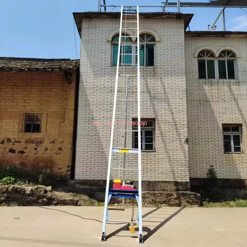 wmwmnu New Lightweight Aluminum Electric Solar Panel Photovoltaic Module Lift with Wire Rope Sling 200kg Load Capacity Remote