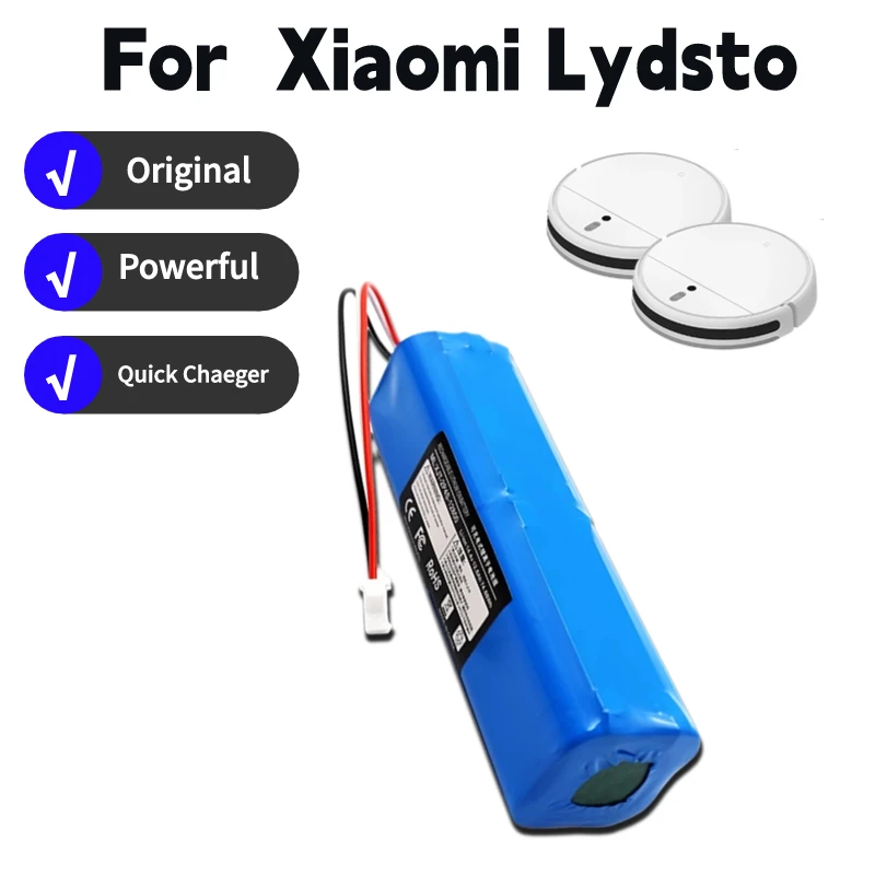 14.4V 9800mAh 12800mAh Replacement Lithium Battery for XiaoMi Lydsto R1 Li-ion Battery Robot Vacuum Cleaner R1 Battery Pack