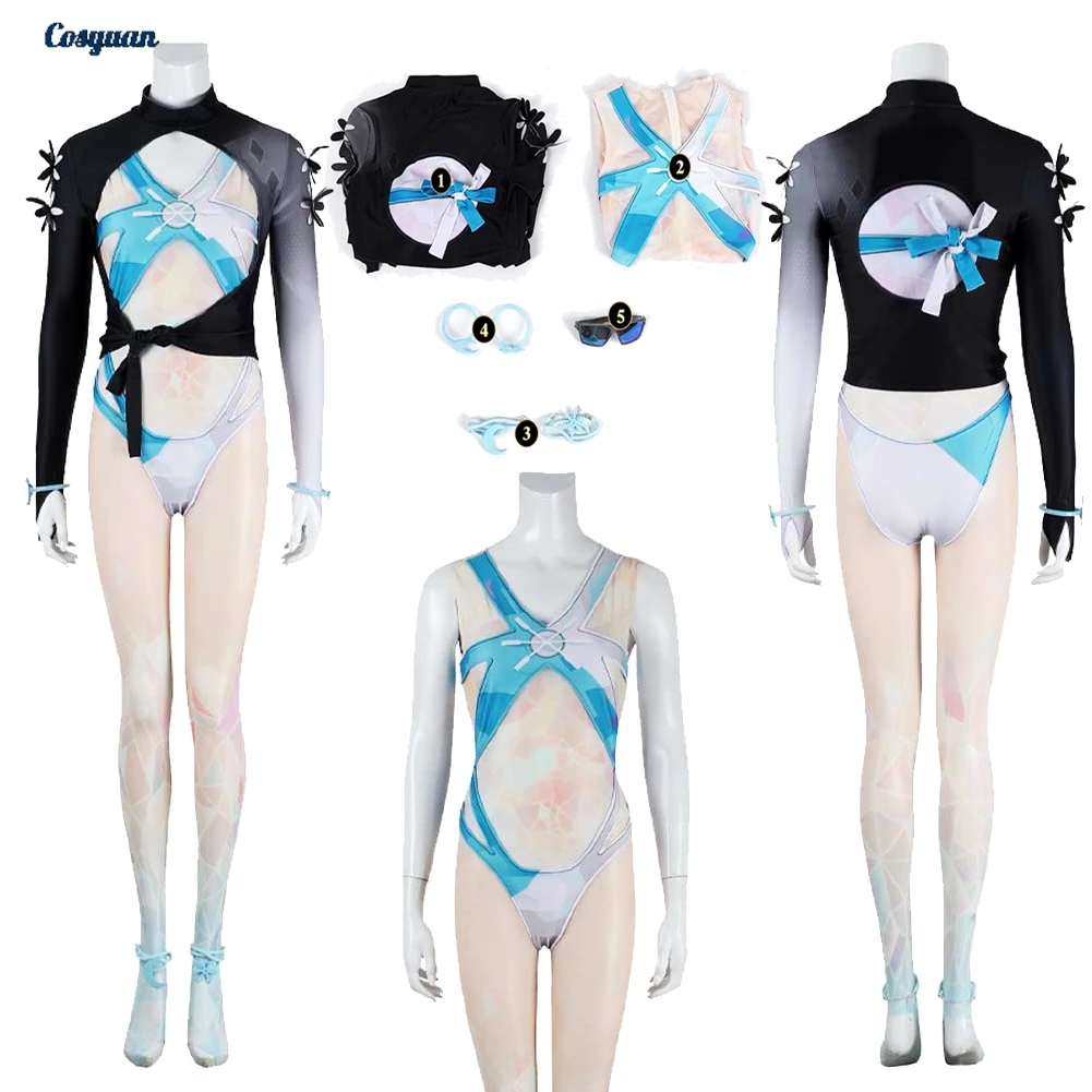 

Rival Luna Snow Cosplay Costume Jumpsuit Top Clothes Women Party Disguise Outfits Suits Roleplay Male Halloween Costume Carnival