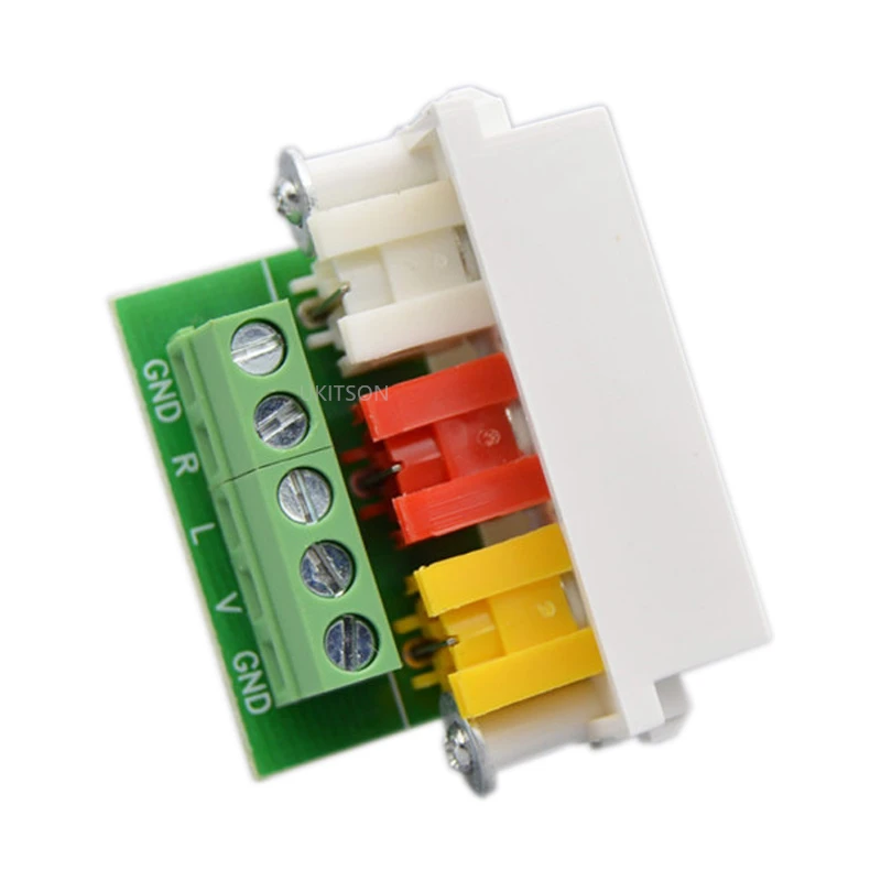 3RCA Audio Video Slot Socket RCA Yellow Red White Jack Module Sound Composite Extension Adapter