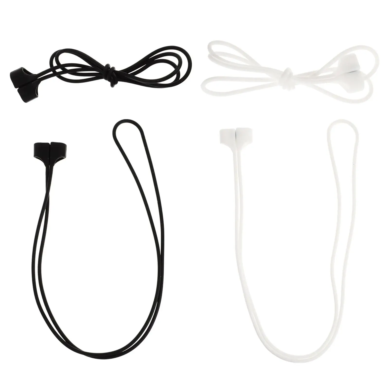 

4 Pcs -lost Silicone Earphone Rope Lightweight Portable Dual-purpose Lanyard For Ear Buds Headphone Hanging