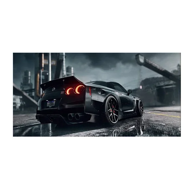 Japanese Black Car Wall Art Picture Nissans Skyline GTR R34  Vehicle Canvas Painting Supercar Poster Print for Living Room Decor