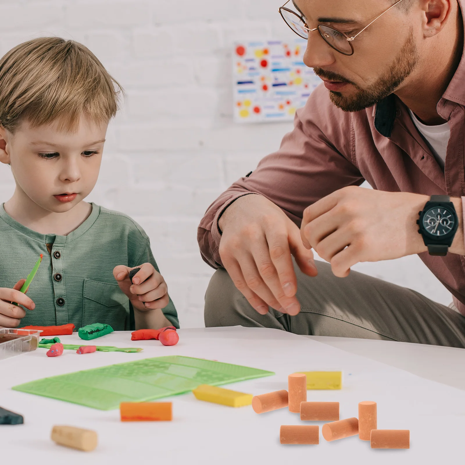 50Pcs Miniature Bricks Soil Material DIY Craft Accessories Versatile Usage Fine Details Mini Bricks Miniature Models