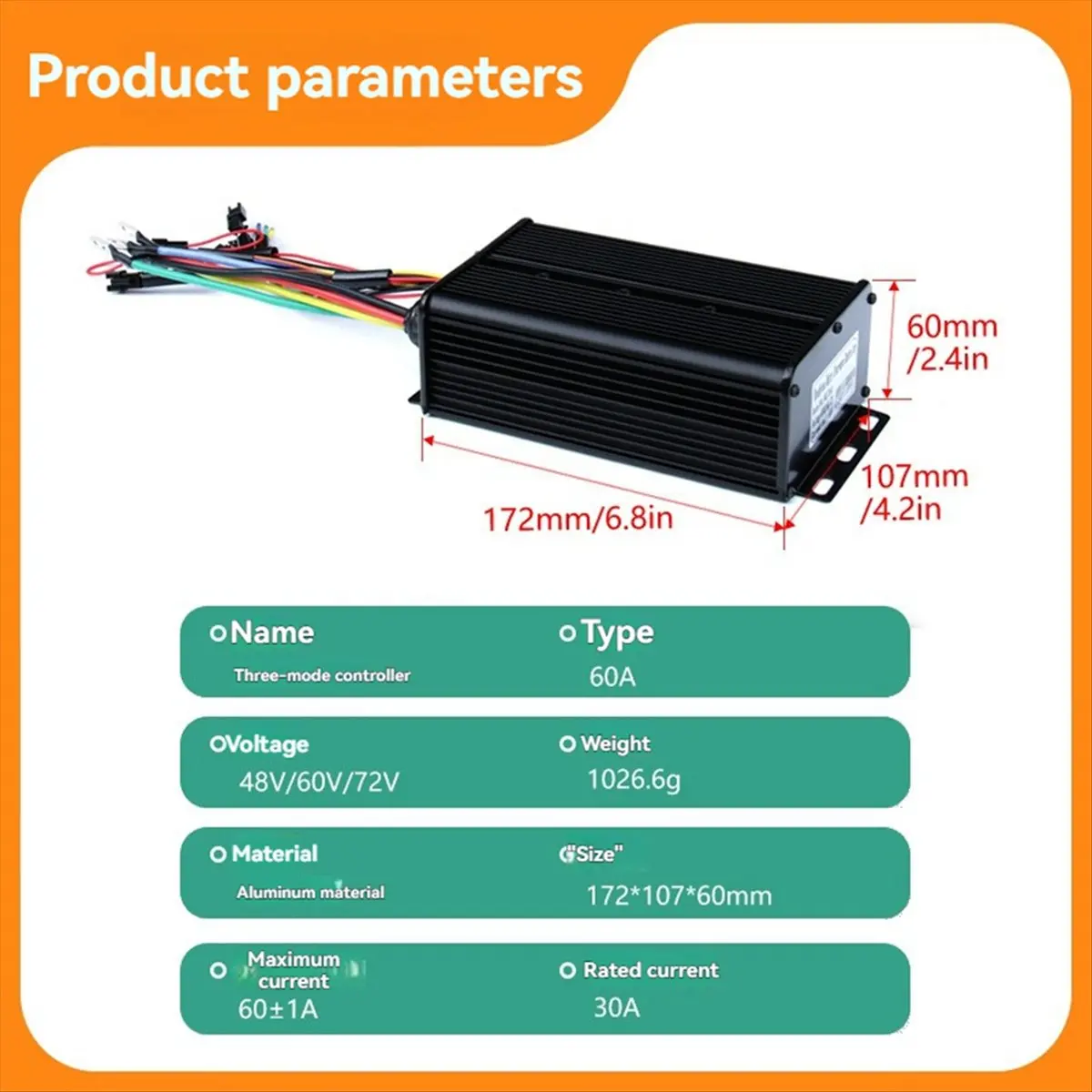 AD10 Electric Bike Three Mode Controller Set 60A 48V-72V Sine Wave Controller SW900 Display LCD Screen E-Bicycle Accessories