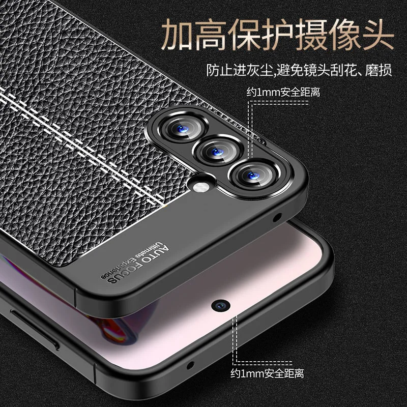 For Samsung A35 Case Cover Samsung Galaxy A35 5G New Capas Phone Bumper Back Shockproof TPU Soft Leather For Fundas Samsung A35