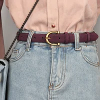 Luxury suede belt for women Stylish Leather belt Gold pin buckle Cow Leather Branded belt Clothing accessories women belt 5
