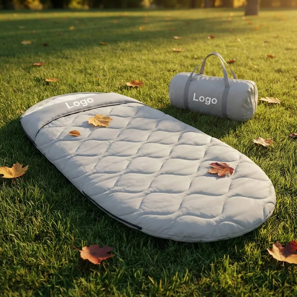 Oval Sleeping Bag PFAS-Free Fabric Skin-friendly Protein Fibers, Portable All-season 3-in-1Sleeping Bags for Camping & Traveling