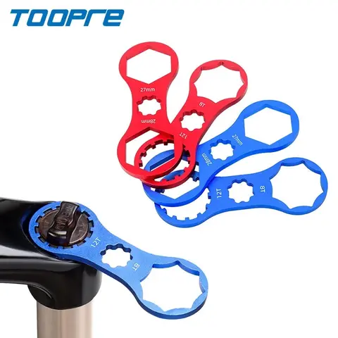 TOOPRE MTB 자전거 Suntour XCM/XCR/XCT/RST 산악 자전거 포크 캡 스패너 분해 수리 도구 용 알루미늄 프론트 포크 렌치