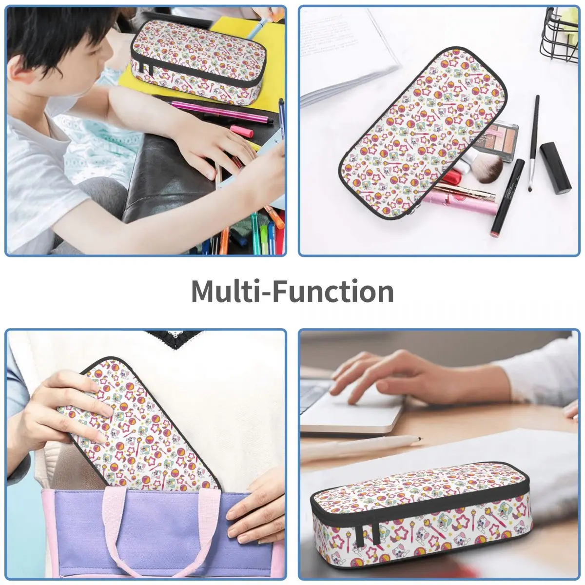 Imagem -05 - Cremoso Mami Design Lápis Cases Grande Capacidade Pen Bags Pen Box Lápis Pouch para Meninos e Meninas Estudantes Papelaria Escola e Escritório