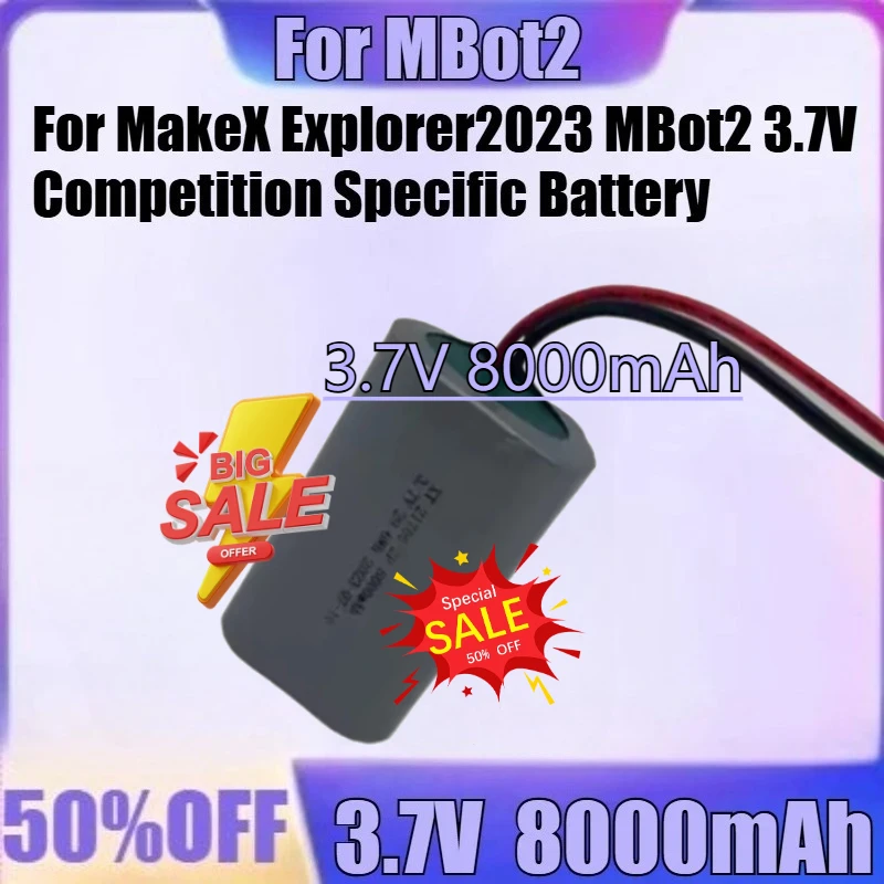 

New 3.7V 8000mAh High Quality Battery for MakeX Explorer2023 MBot2 3.7V Competition Specific Battery