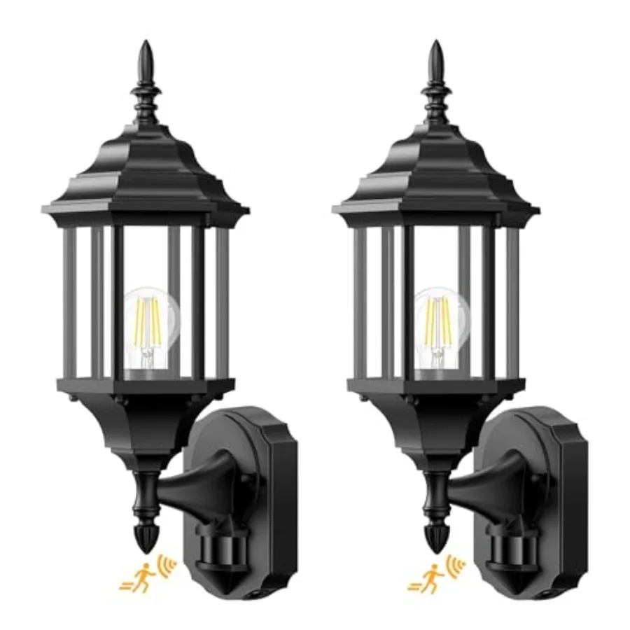 

Motion Sensor Outdoor Lights, 6 inch Dusk to Dawn Outside Porch Lights, Waterproof Anti-Rust Aluminum Outdoor Wall Lights Exter