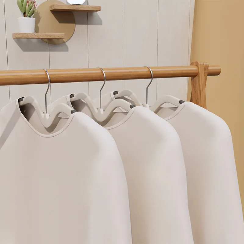 Bold and seamless plastic short necked clothes hanger, dry and wet dual-purpose  hanging,  hanger,  support