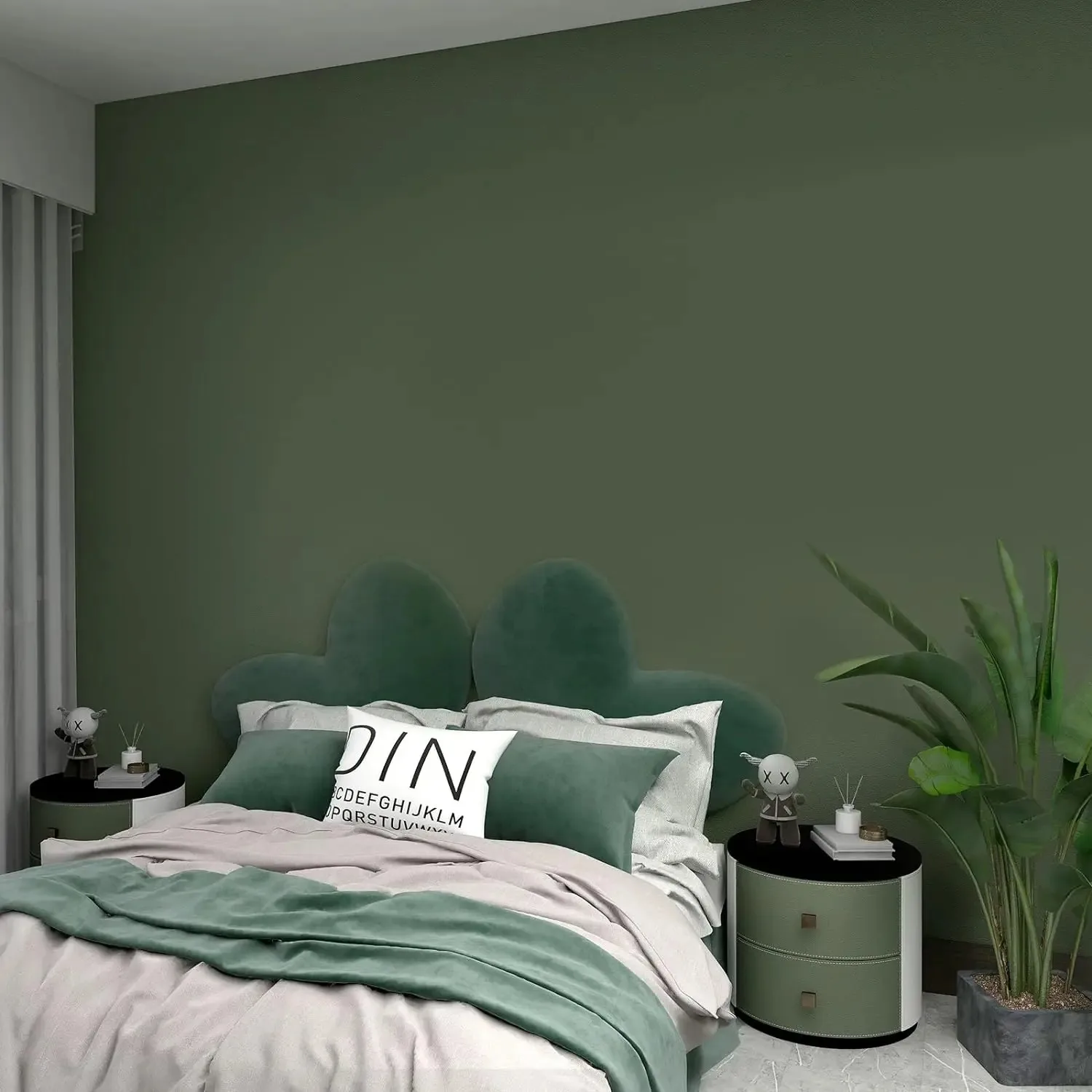 1/2/3/5/6 متر ذاتية اللصق فيلم الأخضر مات سميكة ملصق الأثاث المطبخ لخزائن الجداول جدار DIY تجديد خلفيات