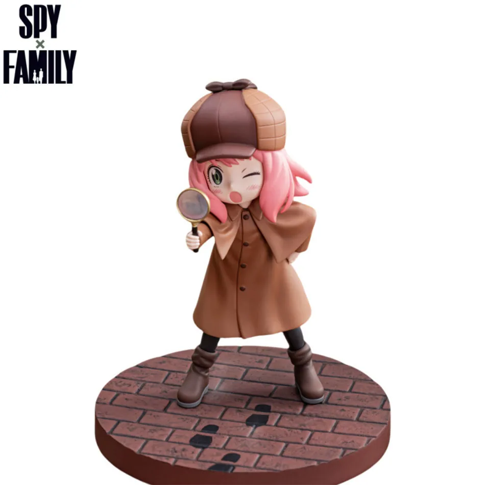 Spy×Family Anya Forger Anime Figure Anya Detective Uniform 13cm Action Figurine PVC Statue Model Doll Collection Decora Toy Gift