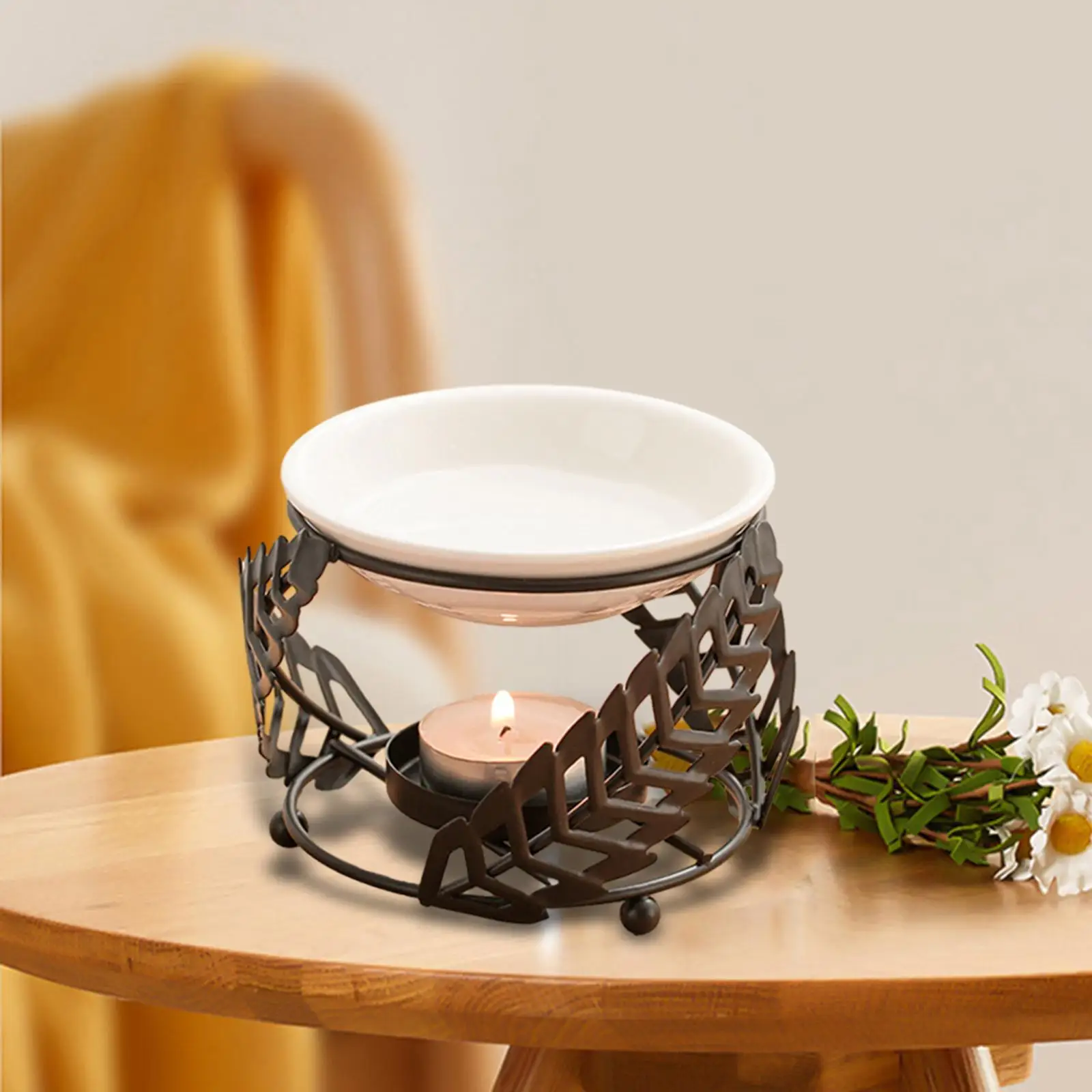 เชิงเทียน Tealight 50ml น้ํามัน Aroma Diffuser ทําด้วยมือสําหรับห้องนอนทนทาน