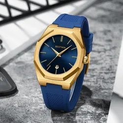 Luxury Quartz Wristwatch Silicone Strap reloj hombre Sport Watch for Man Fashion Date Original Waterproof Clock