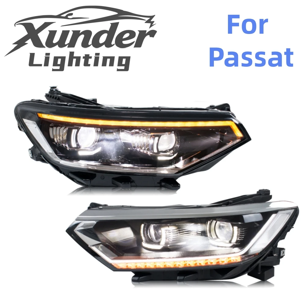 Full LED Headlights for Volkswagen VW Passat B8.5 B8 2014-2022 Sedan Canbus Projector Lamp Assembly [Not Fit Wagon]
