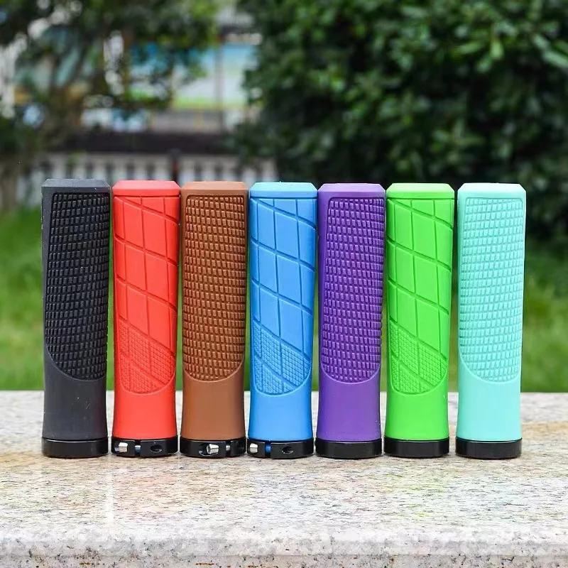 Rubber Bicycle Handlebar Grips MTB Lock-on Grip Shockproof Non-slip Mountain/Road Bike Handle Cover Bike Accessories