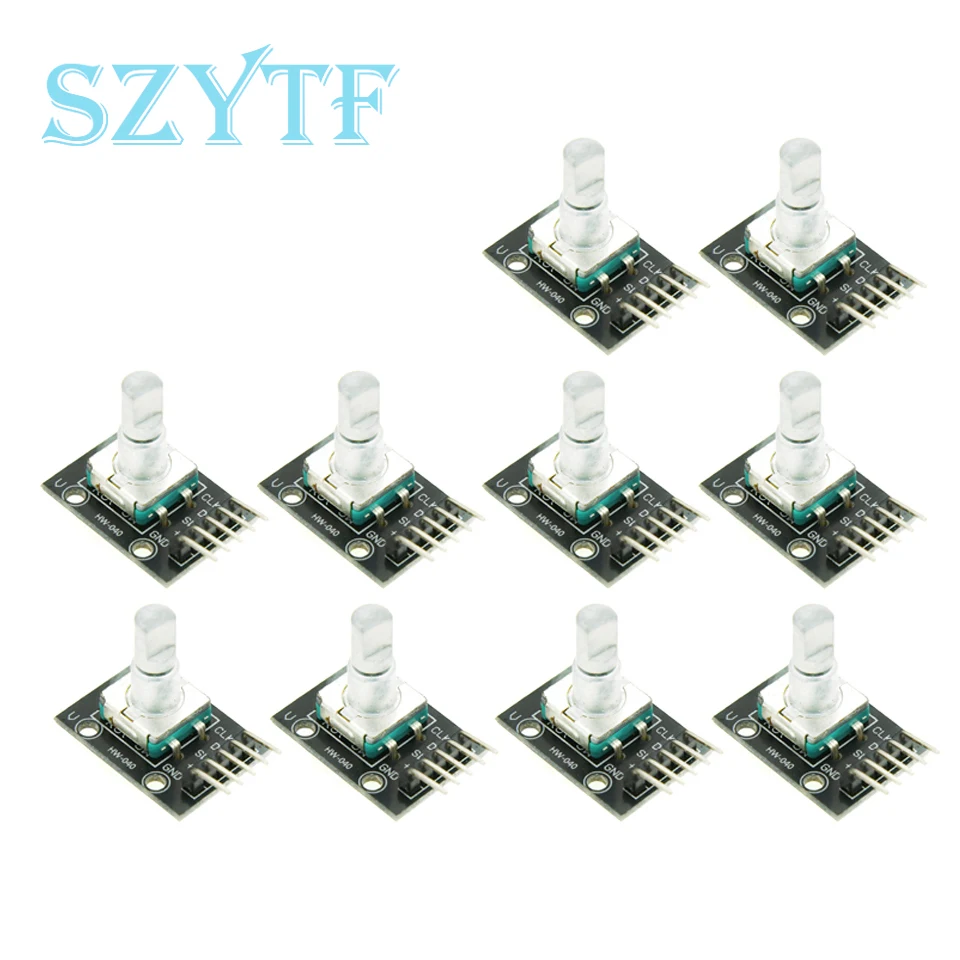 1-10PCS 360 Degree Rotary Encoder Module KY-040 Brick Sensor Development Board with Knob Cap Potentiometer KIT DIY for Arduino