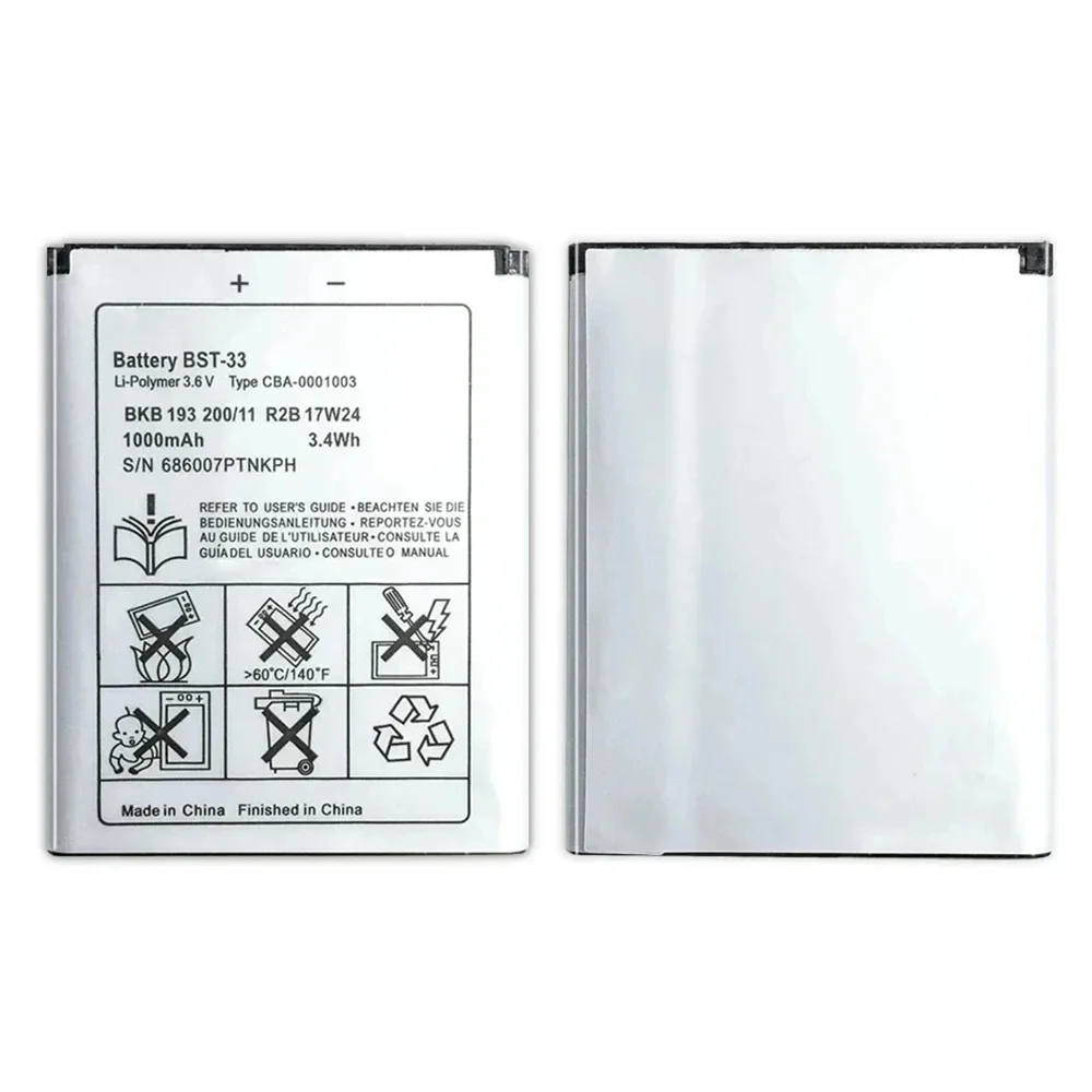 Replacement BST-33 Mobile Phone Battery For Sony Ericsson K800i K810i C702 C903 F305 G900 K550i K630i K660i W100I T700 T715