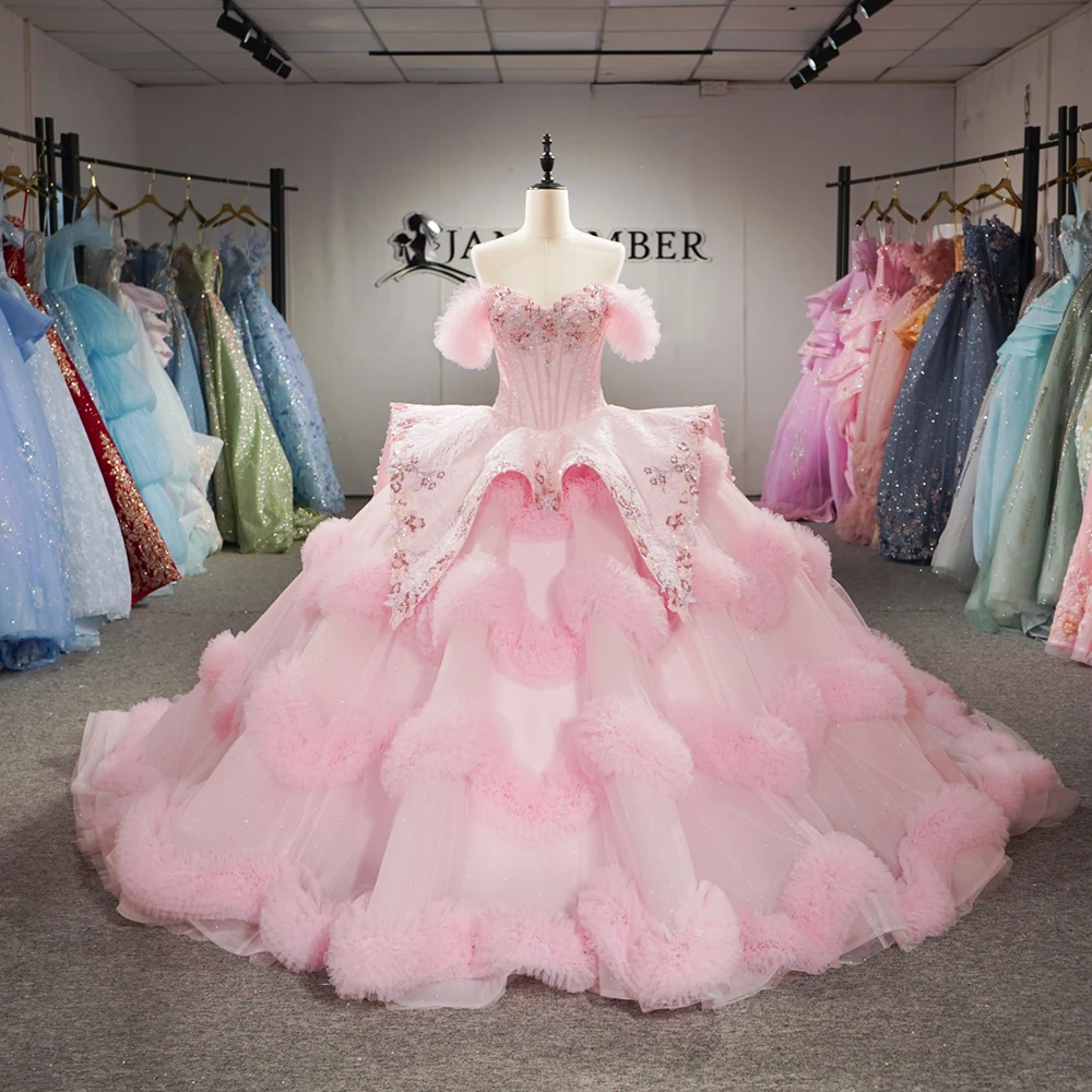 

Elegant Off Shoulder Quinceanera Dress Sparkling Customized Short Sleeve Party Dress Elegant Ball Gown Sweet 16 Party Gown