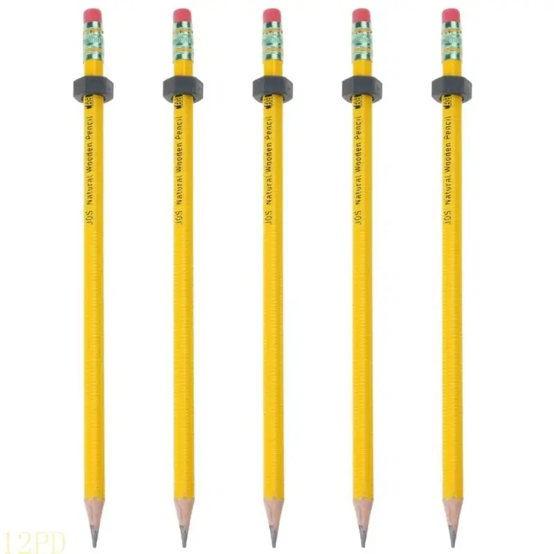 12PD Multifunctional Focusing Enhancing Threaded Pencil with Rotating Nut Stress Relief Wooden Sensory Tool For Kids Adults