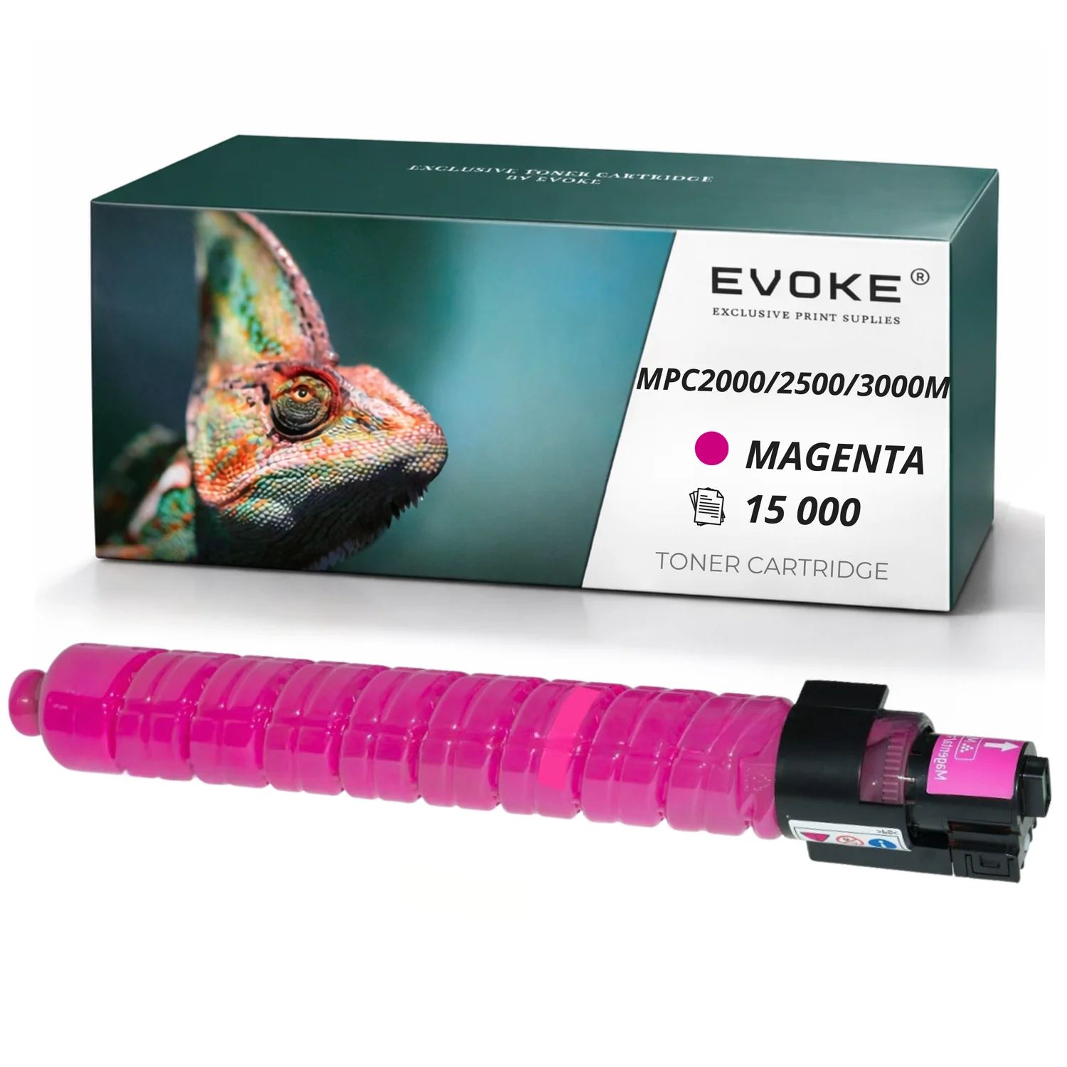 Evoke compatibele toner voor Ricoh Mpc-2000 2500 3000m Mpc2000M Mpc2500M Mpc3000M Mpc2000 Mpc2500 Mpc3000 888642 884948 842032 Magenta 15000 pagina's Aficio Mp C2000 C2500 C3000