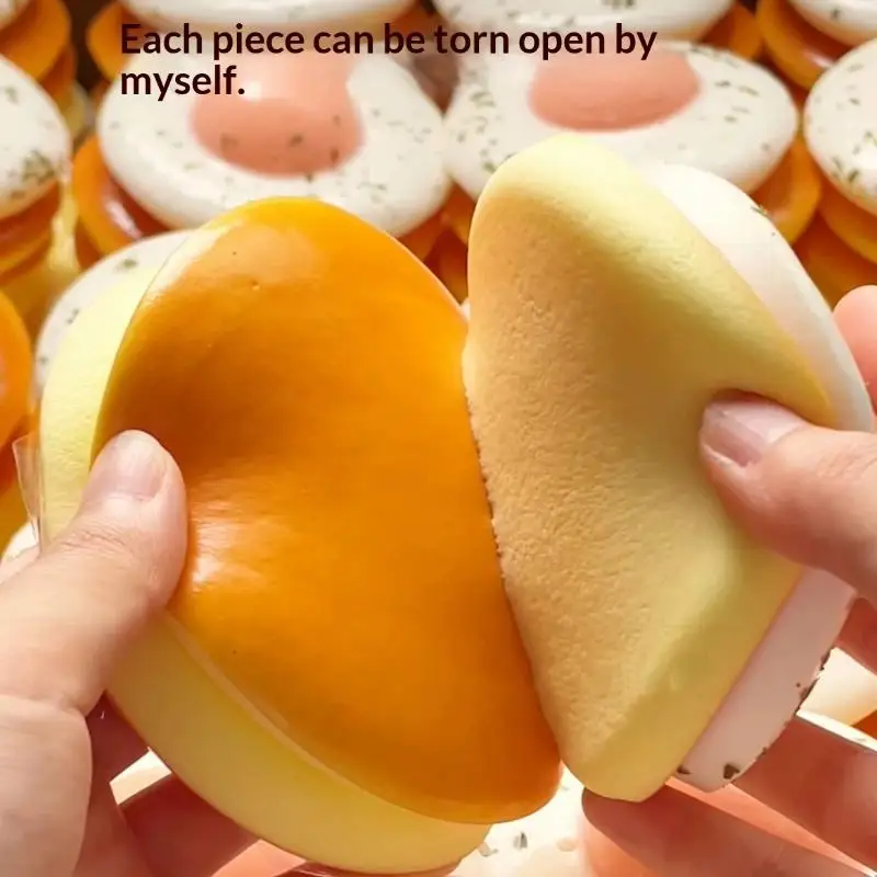 Fun Decompression Slow Rebound Toy 1Pcs Realistic Bread Toast Donut Soft Squeeze Toy for Kids Adults Daily Stress Relief