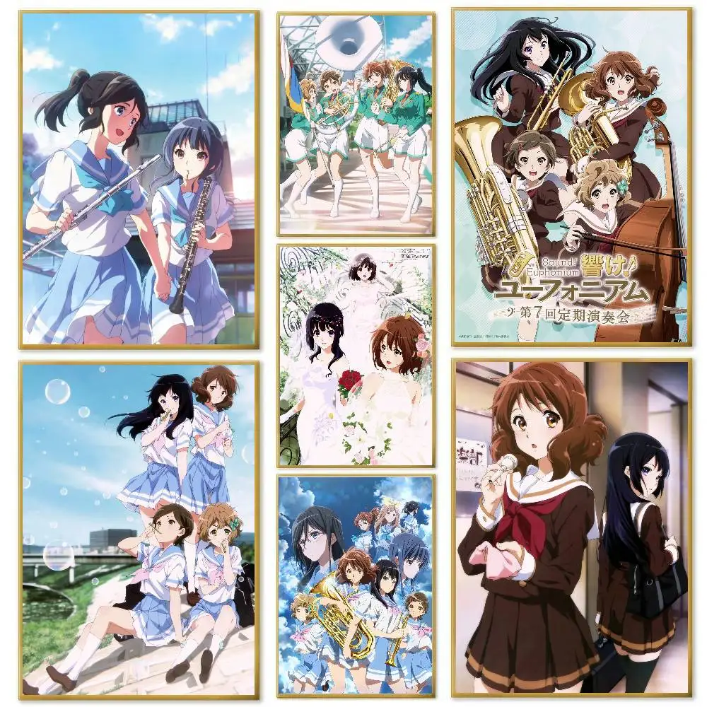 Anime S-Sound E-Euphonium Poster Art Sticky Wall Waterproof Home Living Room Bedroom Bar Aesthetic Decoration