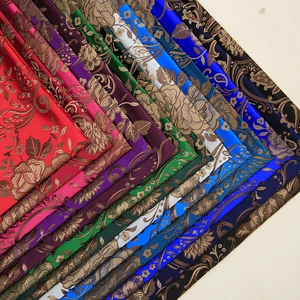 Vải hoa tiêu chuẩn Damascus, Jacquard Brocado, Vải quần áo satin, thiết kế DIY, vật liệu may, trang phục Cheongsam 12 Brodery màn hình bán hàng chính - №6