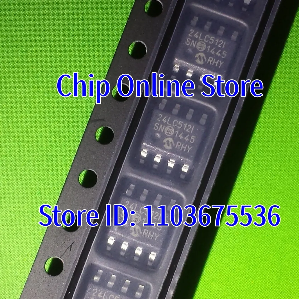 5~100pcs  24LC512-I/SN  24LC512T-I/SN  24LC512  SOIC8  New Original