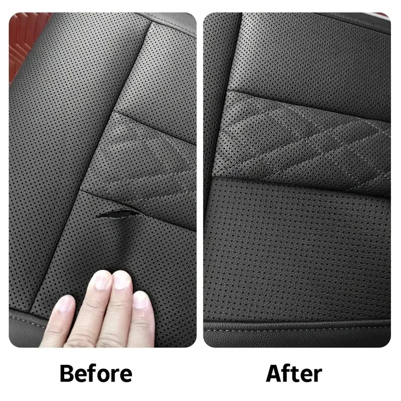 

Strong Adhesive Lychee Grain Breathable Self-adhesive Leather Repair Patch Multi-Color Stickers Perforated Leather for Seat Sofa
