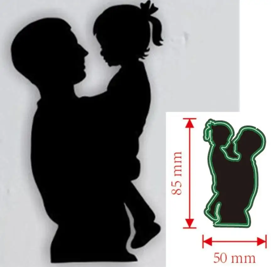 Father child hand Metal Cutting Dies Cut Mold Decoration Scrapbook Paper Craft Knife Mould Blade Punch Stencils