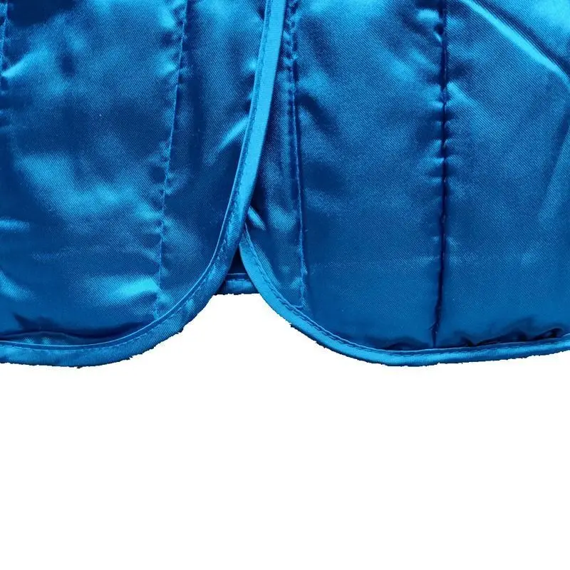 Manteau en duvet de coton bleu brillant pour femme, haut en émail chaud, grande taille, club de fête, automne, hiver