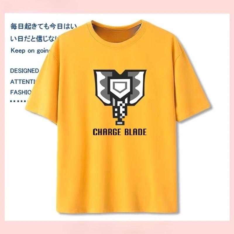 2025 Game Gift T-shirt Monster Hunter Broadsword game around cotton short sleeve T-shirt men's and women's short sleeve clothes - view 3