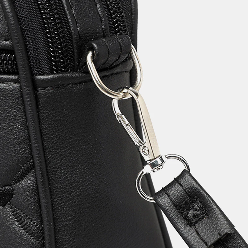 Women's Sling Shoulder Small Square Handbag Quilted Design PU Leather Crossbody Bag Versatile Messenger Bag