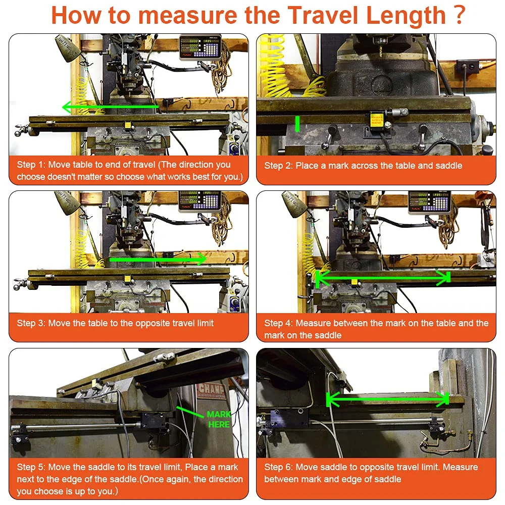 ToAuto DRO Linear Scale with 100 mm Travel Length  and 1/5um Optional Resolution for Mill Lathe Boring CNC Machine